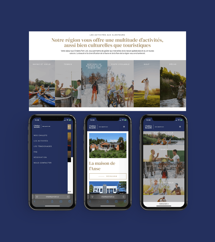 Site Web Chalets Port Joli