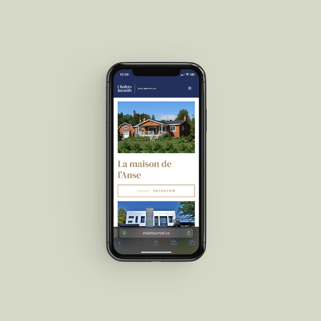 Site Web Chalets Port Joli
